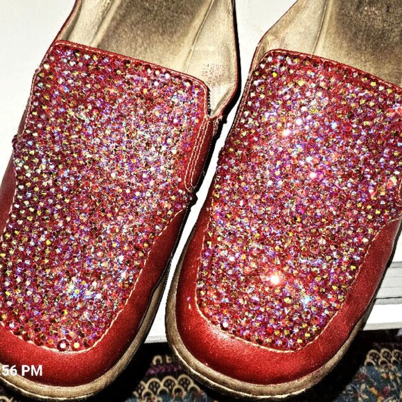 Red Leather Anne Klein Mules - Picture 8 of 10